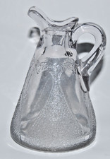 Vintage Overshot Frosted Glass Pitcher with Hand-Painted Game Birds (Pheasant & Mallard) — listing 4