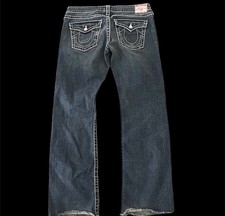 True Religion Bootcut Jeans with Flap Pockets and Contrast Stitching — listing 6