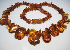 Vintage Genuine Baltic Amber Beaded Choker Necklace 16in — listing 4