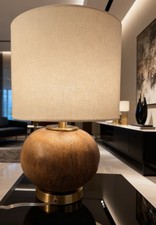 Vintage Brass Turned-Baluster Table Lamp Base with Harp — listing 6