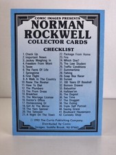 1993 Comic Images Norman Rockwell Collector Cards - Card #89 Bedside Manner & Checklist Card — listing 2