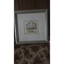 Pair of Framed Country Kitchen Still Life Prints with Blue Matting