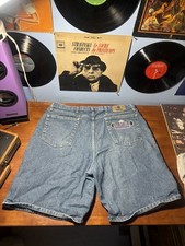Vintage Denim Jean Shorts (Jorts), Medium-Wash, Five-Pocket High-Waisted — listing 5