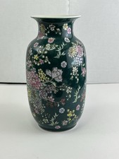 Chinese Famille Verte Porcelain Vase with Bird and Floral Panels — listing 2
