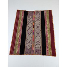 Andean Handwoven Wool Textile Panel with Pallay Diamond Motifs — listing 6