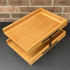 Mid-Century Modern 2-Drawer Wood File Cabinet with Sculpted Wood Pulls — listing 3