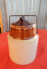 Antique Stoneware Canning Jar Crock with Threaded Neck — listing 4
