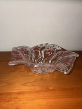 Mikasa Frosted Orchid Oval Glass Dish with Gold Rim — listing 5