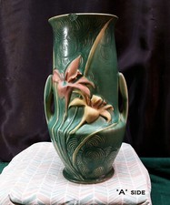 Roseville Pottery Zephyr Lily Ewer 22-6, Brown (Sienna) Glaze — listing 4