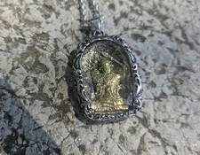 Thai Buddhist Amulet Pendant (Rian) Depicting Phra Phrom / Brahma Deity, Teardrop Form — listing 6