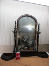 Antique Victorian Style Pine Dresser with Tilting Swivel Mirror (4-Drawer Chest) — listing 6