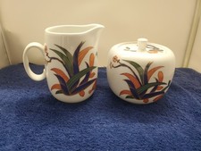 Grainger Worcester Rococo-Style Footed Sugar Bowl with Botanical Branch Pattern