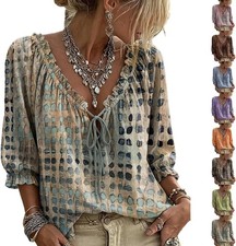 Boho Peasant Top - Red Cotton Crochet Lace Smocked Blouse with Wood Star Pendant, Size Small — listing 4