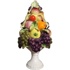 Italian Ceramic Reticulated Basket with Molded Fruit Centerpiece Yes - says 'Italy' or 'Made in Italy' — listing 6