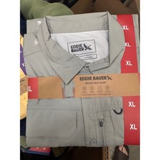 Eddie Bauer Men's Short-Sleeve UPF 30 Plaid Outdoor Shirt, Size T3XL (Tall 3XL)