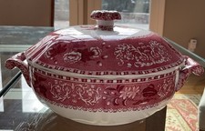 Spode Copeland 'Camilla' Blue Transferware Covered Vegetable Serving Dish — listing 2