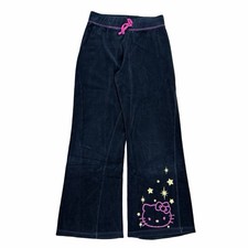 Hello Kitty Print Pink Ribbed Flare Pants with Lettuce-Edge Hem (Toddler/Baby)