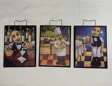 Rafuse 3D Sculpted Resin Chef Wall Plaque with Whimsical Kitchen Scene — listing 4