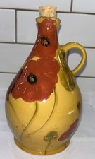 Ambiance Collection 'Fleur Rouge' 80 oz Ceramic Pitcher, Yellow with Red Poppies