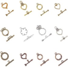 plated jewelry findings Silver-Tone Jewelry Making Clasps and Jump Rings Lot — listing 3