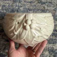 McCoy Leaves & Berries Pattern Jardiniere / Pot in Matte Green, 4.5 inch — listing 5