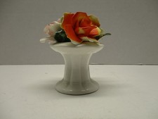 Lefton Bone China 'To Grandma With Love' Floral Basket Vase with Handle