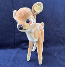 Steiff Bambi Mohair Reclining Fawn Deer #1323/35 with Ear Button & Yellow Tag — listing 3