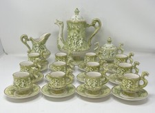 Capodimonte GV Gold Gilt Cherub Relief Coffee Set with Cups — listing 6