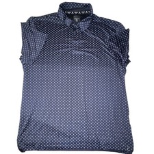 Kenneth Cole Golf Men's Light Blue Pinstripe Henley Polo Shirt, Size L — listing 4