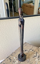 Hand-Carved Ebony Wood Madonna / Praying Nun Figure — listing 5