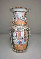 Antique Chinese Famille Rose Porcelain Baluster Vase with Deer, Crane and Peony Motif — listing 5