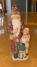 Hand-Painted Santa Claus Scalloped Plate on Seltmann Vohenstrauss Bavaria Porcelain Blank — listing 3