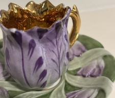 Antique Hand-Painted Porcelain Demitasse Coffee Cup with Aesthetic Movement Floral Decoration Yes, a printed/stamped mark — listing 6