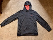 Under Armour Youth Boys Cowl-Neck Fleece Hoodie, Red/Orange, Size YL — listing 6