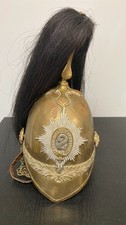 Antique Prussian/German-Style Brass Cavalry Helmet with Eagle Crest, Crown Finial, and Sunburst Wappen Plate — listing 2