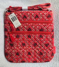 Vera Bradley Heart-Shaped Quilted Crossbody Bag, Cherry Print