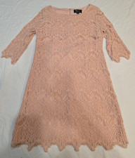 Ronni Nicole Coral Floral Lace Cowl-Neck Sheath Dress — listing 6