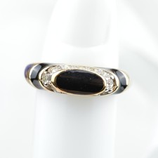 Gold-Tone Cluster Ring with Clear and Red Rhinestones — listing 4
