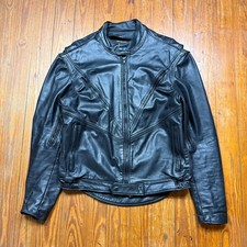 Brooks Leather Motorcycle Jacket with Snap-Down Collar — listing 3