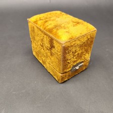 Vintage Blue Velvet Hinged Jewelry Presentation Box (Empty) - Ring/Earring Box — listing 4