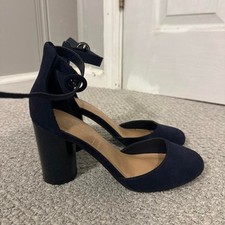 LC Lauren Conrad Blue Faux Suede Strappy Pointed-Toe Heels — listing 5