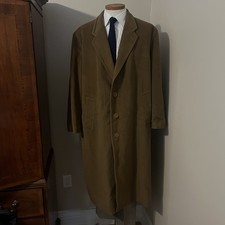 Giorgio Armani Le Collezioni Men's Single-Breasted Balmacaan Overcoat with Quilted Lining, Tan — listing 4