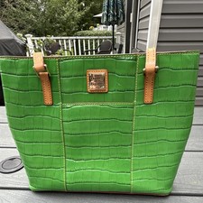 Dooney & Bourke Croco-Embossed Leather Satchel Handbag, listing 5