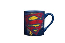 Superman Logo Splatter 14 oz Ceramic Coffee Mug by Silver Buffalo (DC Comics), listing 2