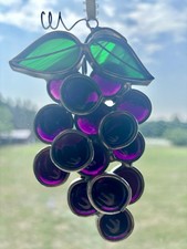Stained Glass Style Decorative Plate with Grape Motif and Psalm 107:8 Scripture Yes - other name/label — listing 2