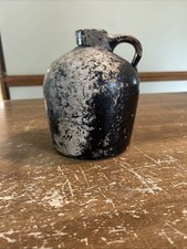 Antique Stoneware Whiskey Jug with Two-Tone Albany Slip Glaze