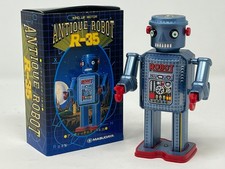 Masudaya Antique Robot R-35 Wind-Up Tin Toy with Original Box — listing 3