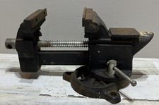 Vintage Cast Iron Swivel Base Bench Vise with Pipe Jaws — listing 3