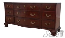 Chippendale Style Mahogany Triple Dresser with Broken-Arch Backsplash — listing 4