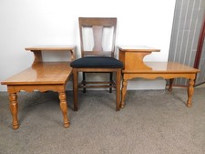 Vintage Maple Two-Tier Step End Table Mid-Century Colonial Style — listing 3